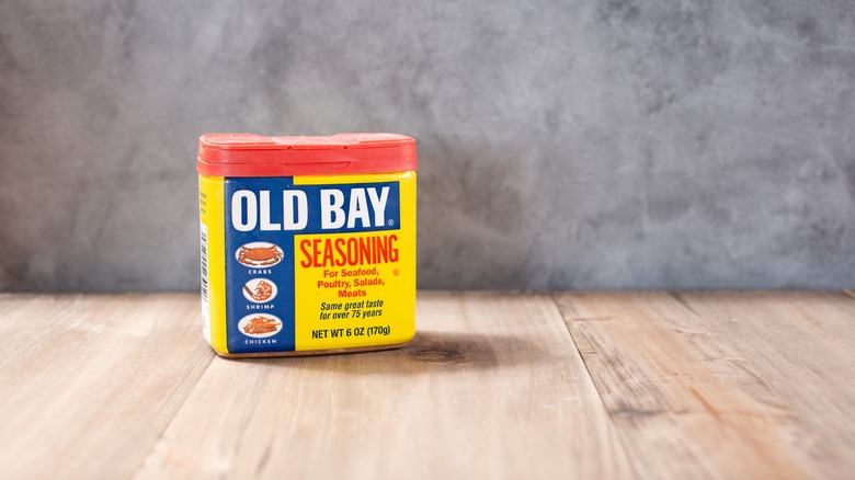 Container of Old Bay seasoning