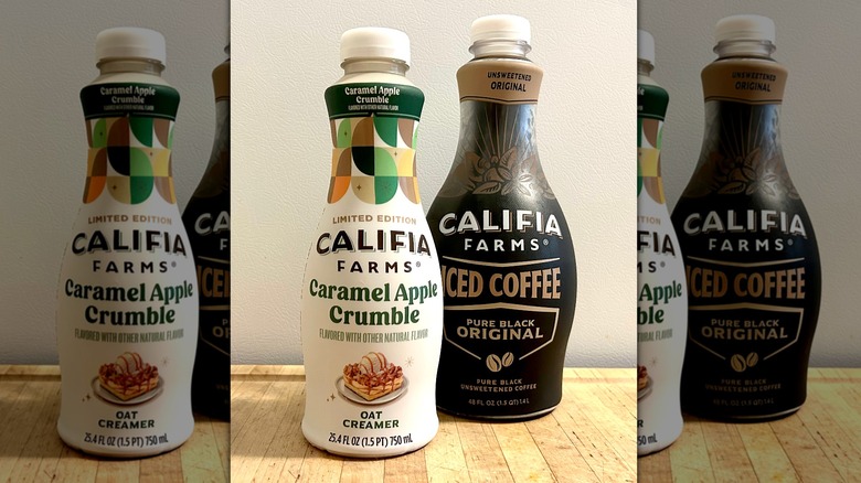 Califia Farms iced coffee and creamer