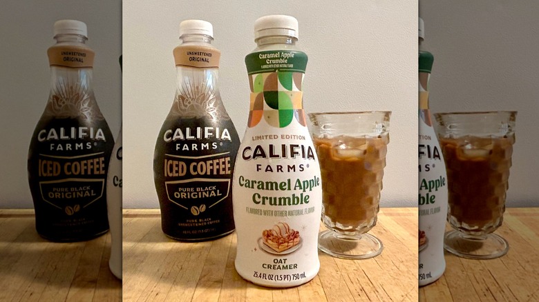 Califia Farms iced coffee and creamer