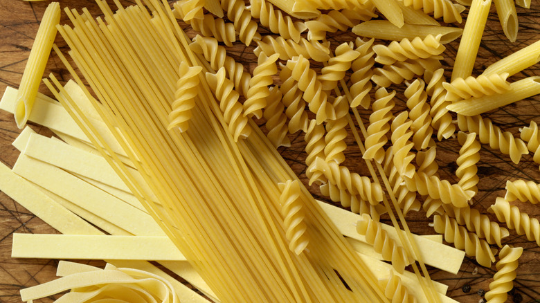 various dried pasta