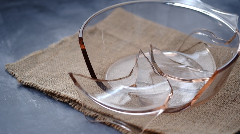 broken pyrex dish