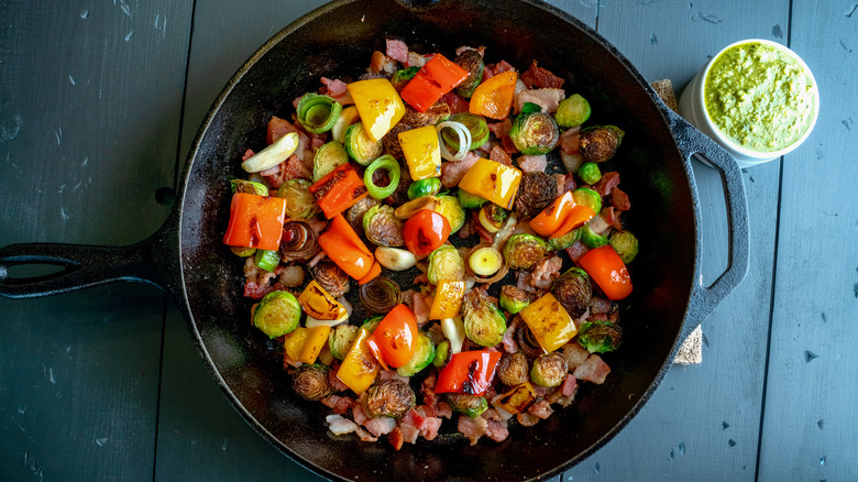 roasted veg in cast iron