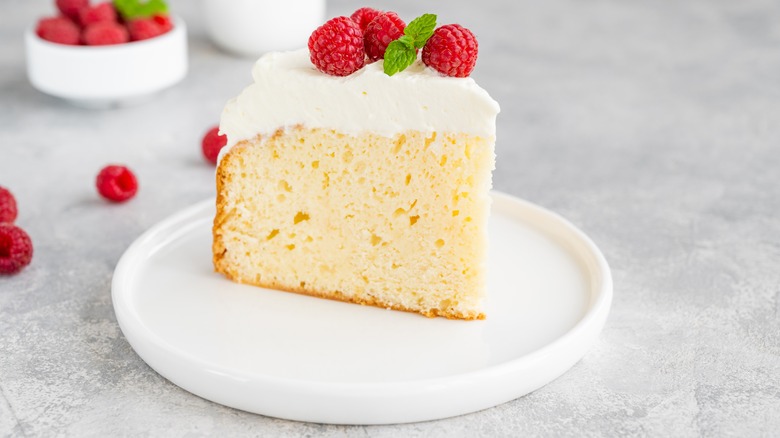 slice of tres leches cake