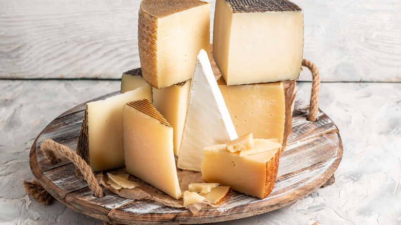 Selection of hard cheeses