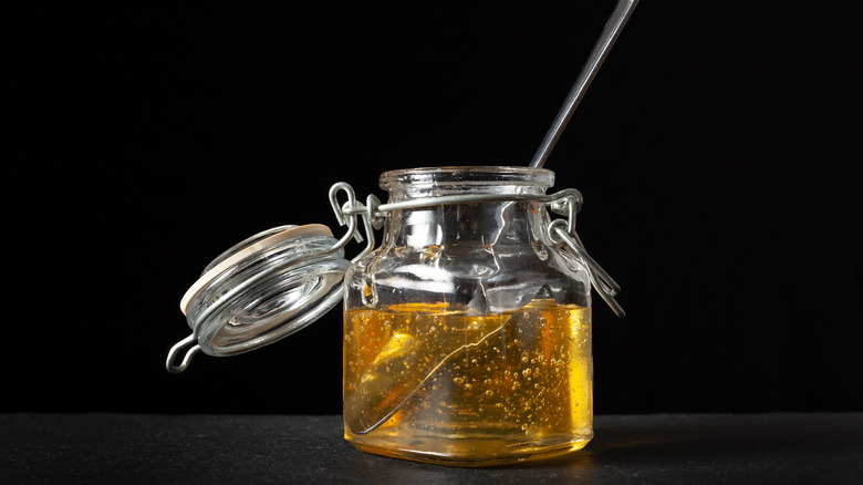 Agave nectar in a jar