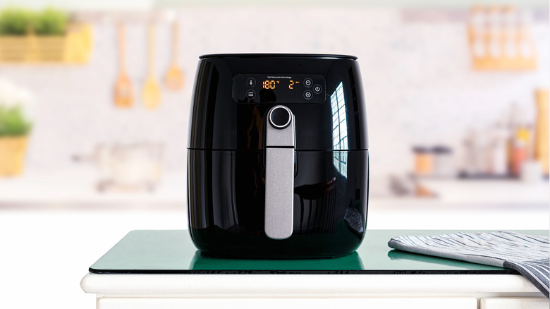 air fryer on a kitchen tablee