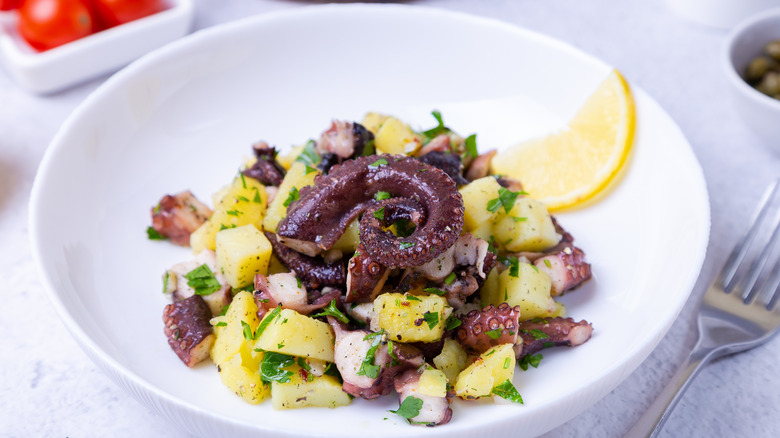 Octopus and potato salad