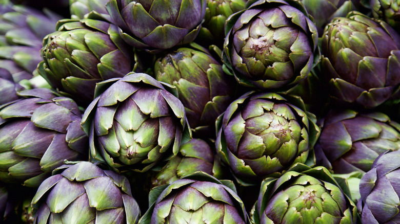 Whole fresh artichokes