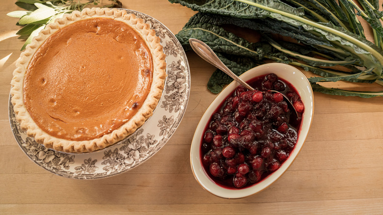 Bowl of whole-berry cranberry sauce