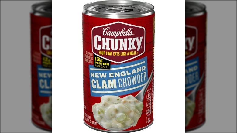 Can of Campbell's clam chowder