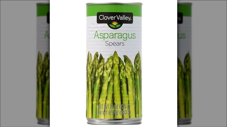 Canned asparagus spears