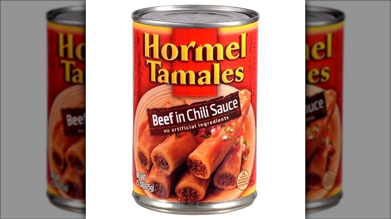 Canned tamales Hormel 