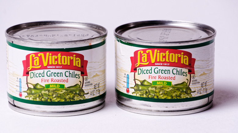 Canned diced green chiles