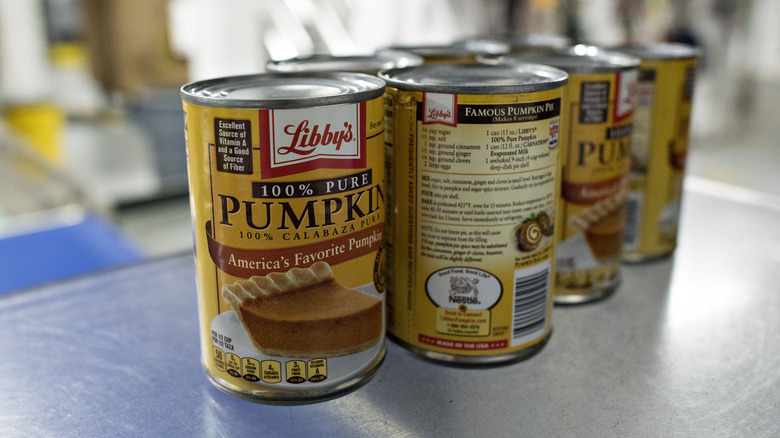 Canned pumpkin cans