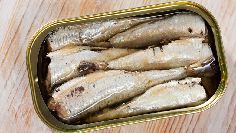 Can of sardines packed in oil