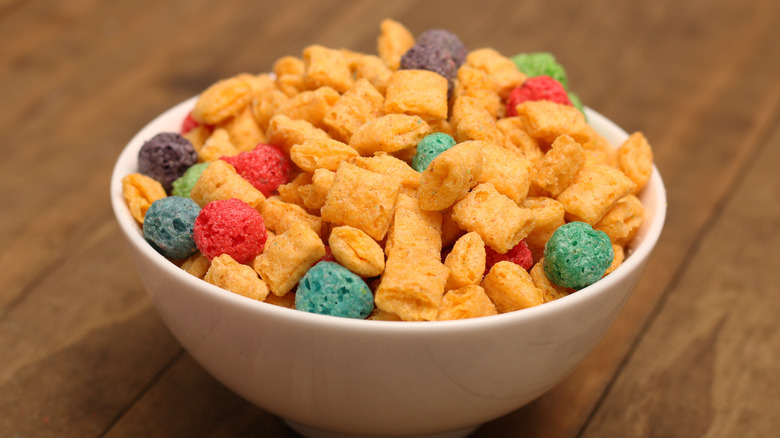  a bowl of Crunch Berries 