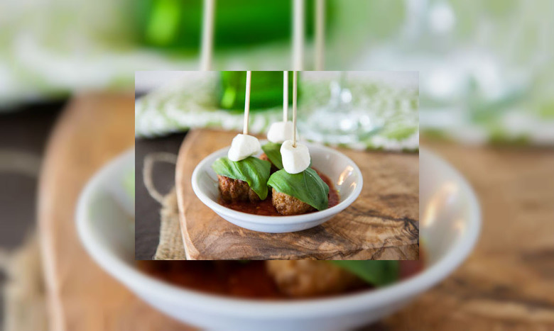 caprese meatballs