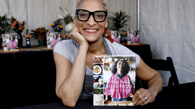 Carla Hall and her cookbook