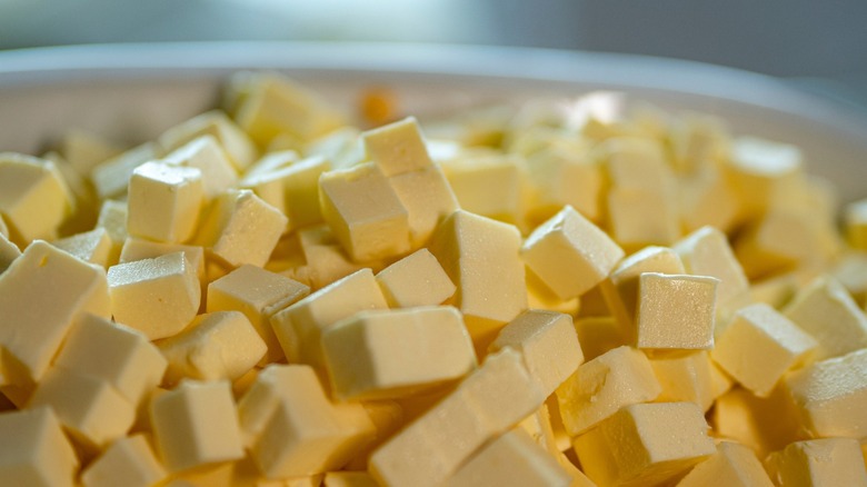 Cubes of butter