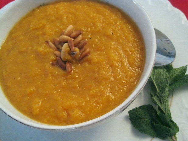 White Bean, Carrot and Sweet Potato Soup