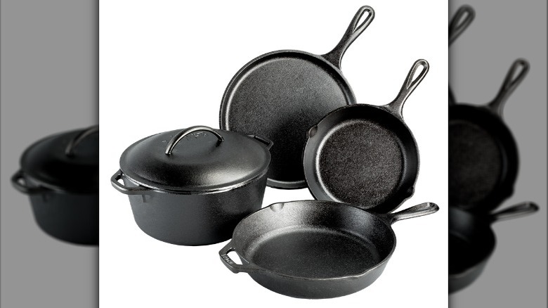 lodge cast iron 5 piece set