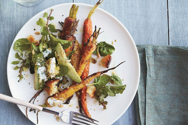 Roasted Carrot and Avocado Salad with Citrus Dressing