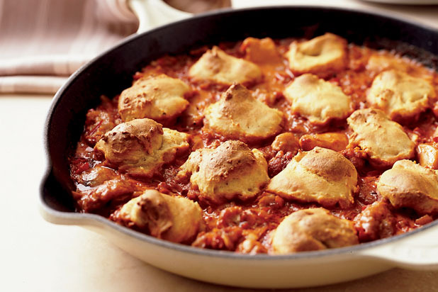 Chicken Goulash with Biscuit Dumplings