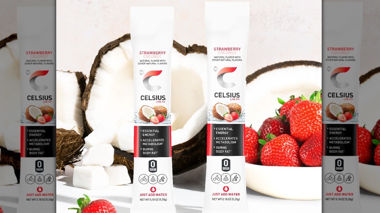 CELSIUS On-The-Go Powders Strawberry Coconut flavor