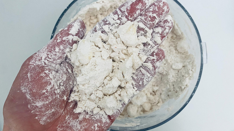 handful of crumbly biscuit dough