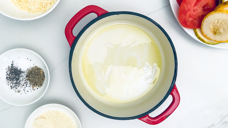 oiled baking dish