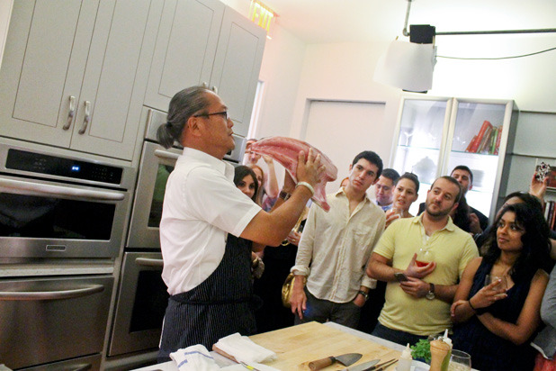 Morimoto Entertains with Hamachi