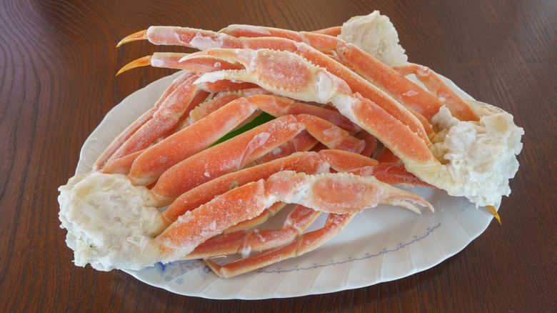 Frozen snow crab legs