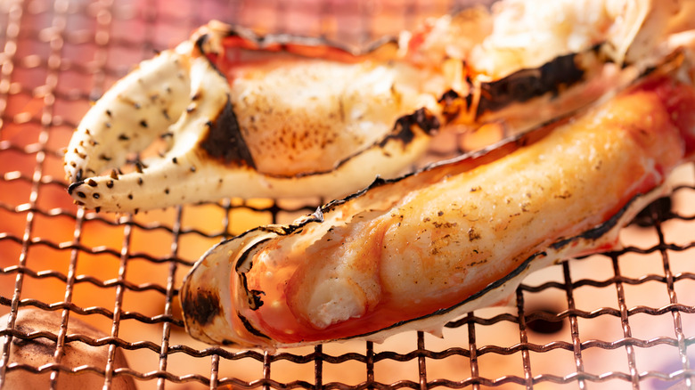 Grilled crab legs