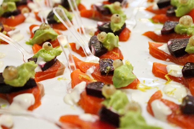 Chef Wes Whitsell's salmon crudo 