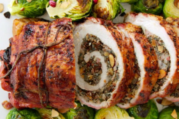 Cherry, Almond, and Wild Rice Stuffed Pork Loin Recipe