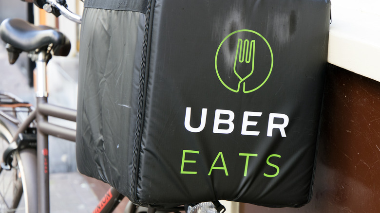 UberEats bag on bike