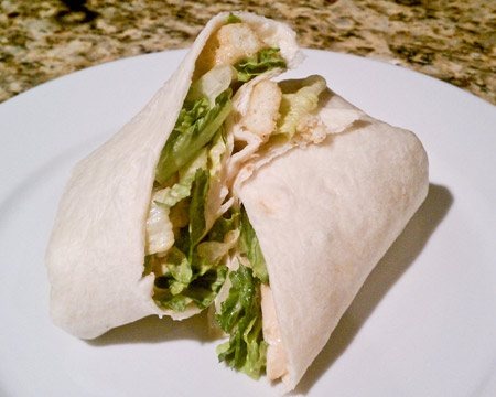 Chicken caesar wraps