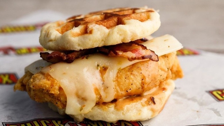 Chick N Max waffle sandwich