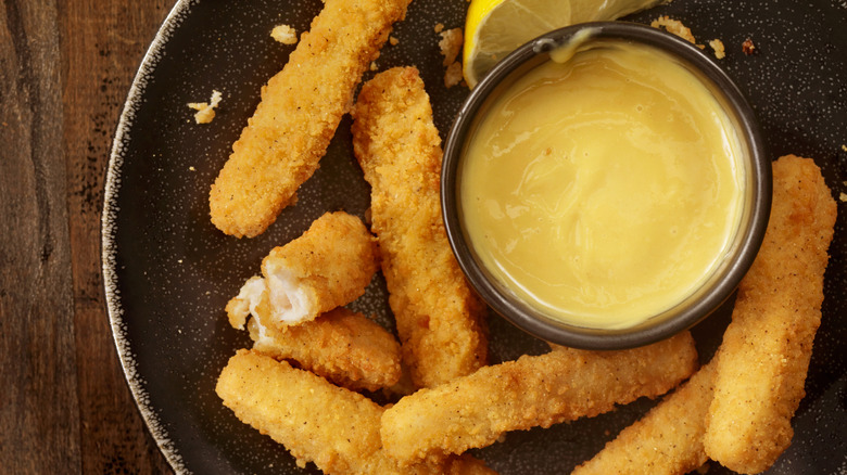 Chicken fingers with honey mustard