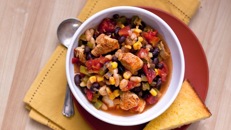 Chicken Chili with Black Beans and Corn