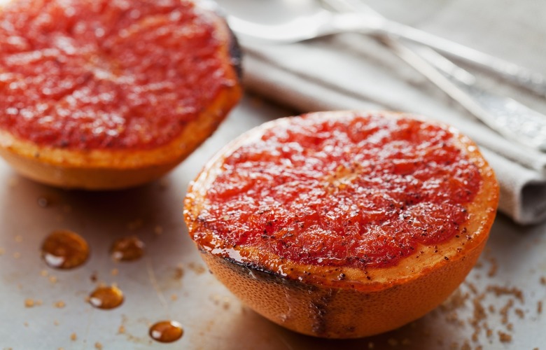 Broiled grapefruit