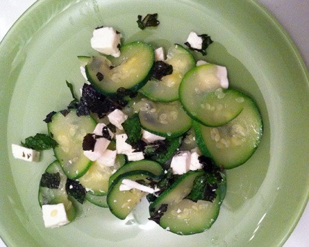 Chilled Zucchini Salad with Mint and Feta