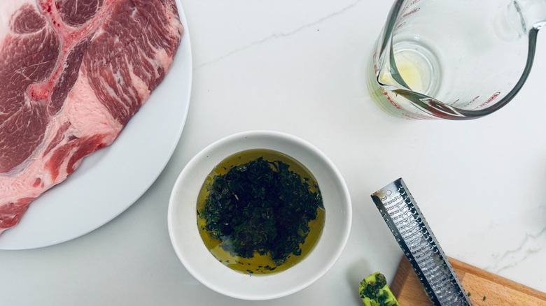 chimichurri sauce in bowl