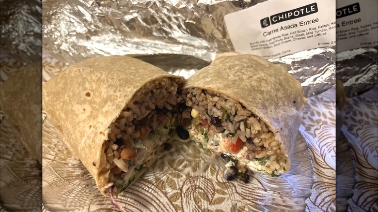 open Chipotle burrito