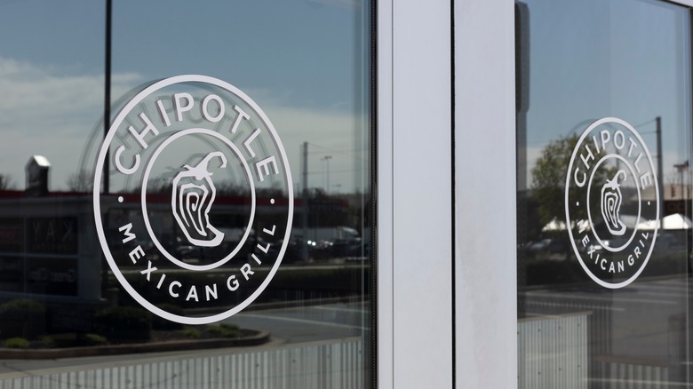 The doors of a Chipotle restaurant 