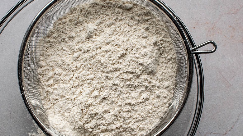 flour in a sifter