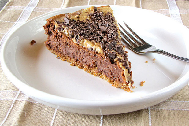 Chocolate Cheesecake with Peanut Butter Cream