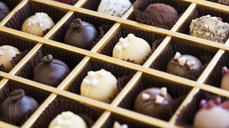 box of chocolate truffles