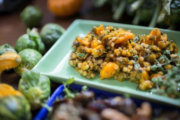 Side: Roasted Squash and Wheat Berry Stuffing