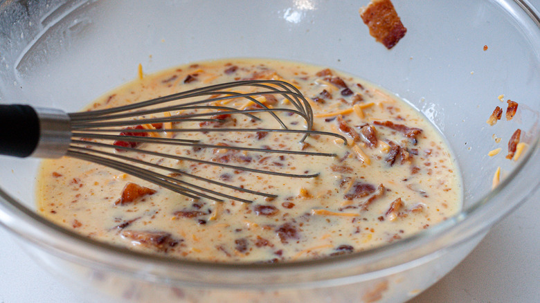 quiche filling in bowl 